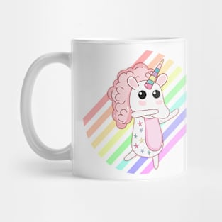 dabbing unicorn rainbow Mug